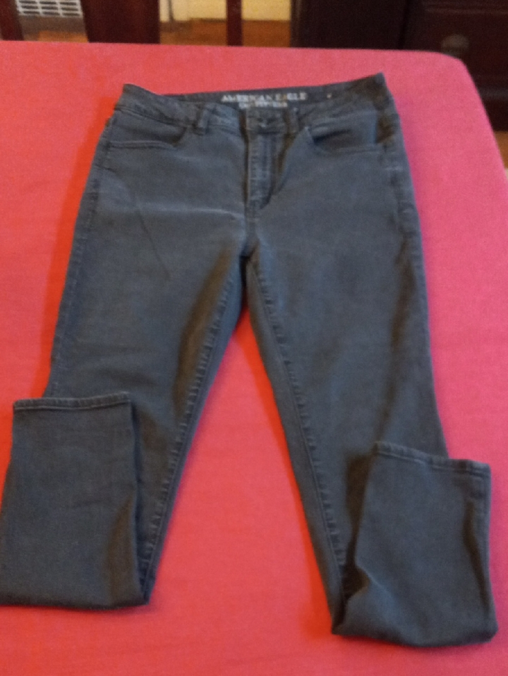 American Eagle Outfitters Women's Skinny Jeans - Black Charcoal Gray